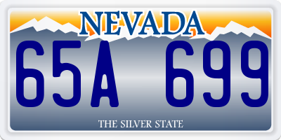 NV license plate 65A699