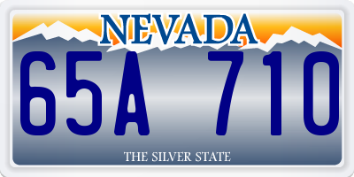 NV license plate 65A710
