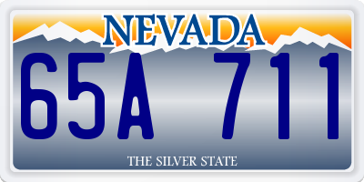 NV license plate 65A711