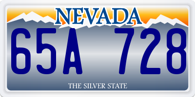 NV license plate 65A728