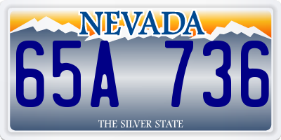 NV license plate 65A736