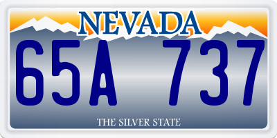 NV license plate 65A737