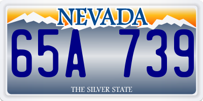 NV license plate 65A739