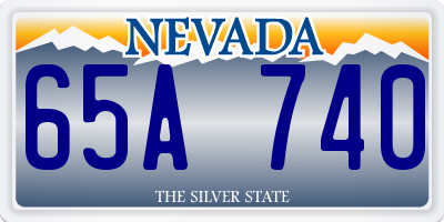 NV license plate 65A740