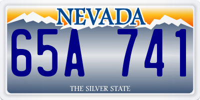 NV license plate 65A741