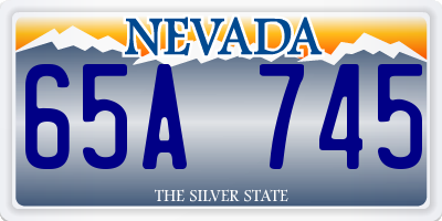 NV license plate 65A745