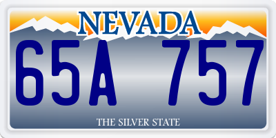 NV license plate 65A757