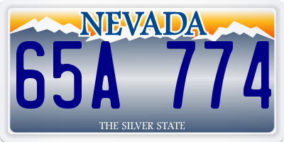 NV license plate 65A774