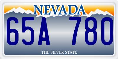 NV license plate 65A780