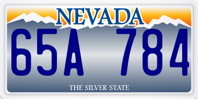 NV license plate 65A784