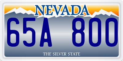 NV license plate 65A800