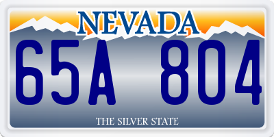 NV license plate 65A804