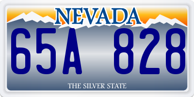 NV license plate 65A828