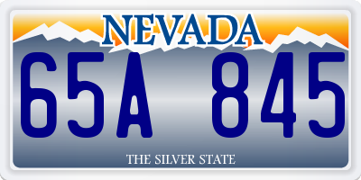 NV license plate 65A845