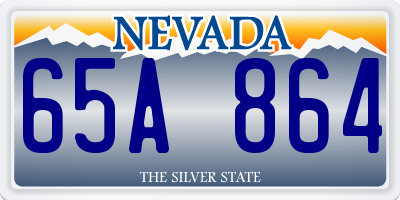 NV license plate 65A864