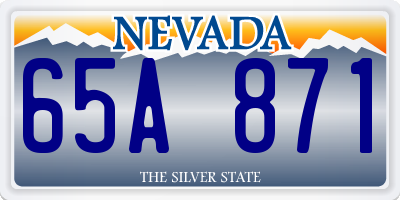 NV license plate 65A871