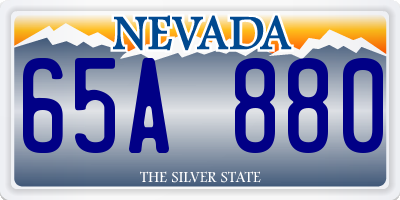 NV license plate 65A880