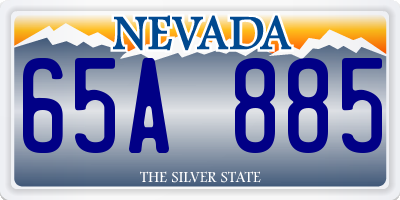 NV license plate 65A885