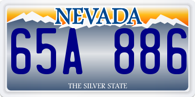 NV license plate 65A886