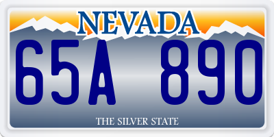 NV license plate 65A890