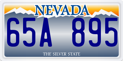 NV license plate 65A895