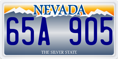 NV license plate 65A905