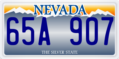 NV license plate 65A907