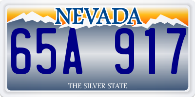 NV license plate 65A917