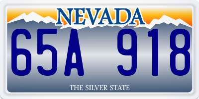 NV license plate 65A918