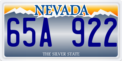NV license plate 65A922