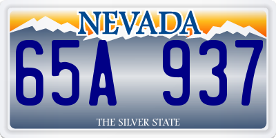 NV license plate 65A937