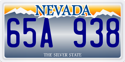 NV license plate 65A938