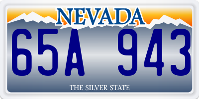 NV license plate 65A943