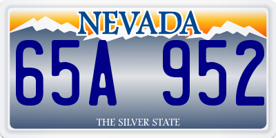 NV license plate 65A952