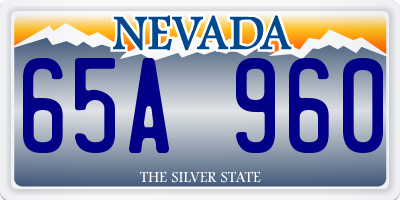 NV license plate 65A960