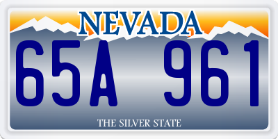 NV license plate 65A961