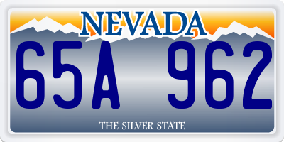 NV license plate 65A962