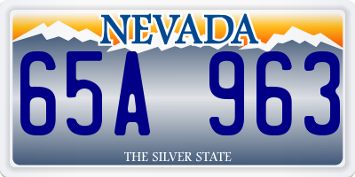 NV license plate 65A963