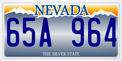 NV license plate 65A964