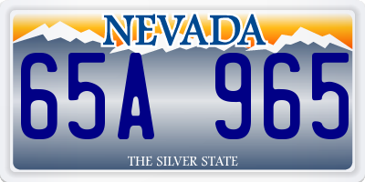 NV license plate 65A965
