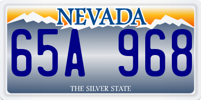 NV license plate 65A968