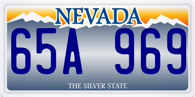 NV license plate 65A969