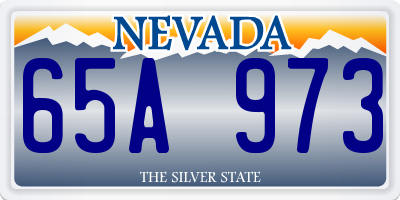 NV license plate 65A973