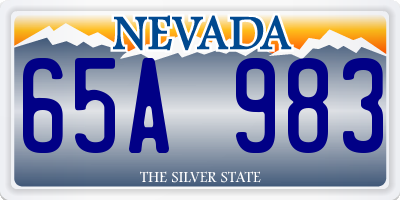 NV license plate 65A983