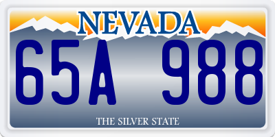 NV license plate 65A988
