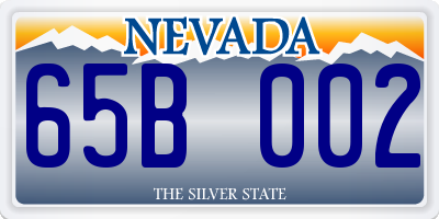 NV license plate 65B002