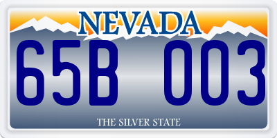 NV license plate 65B003