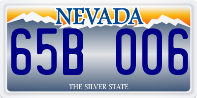 NV license plate 65B006