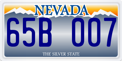 NV license plate 65B007