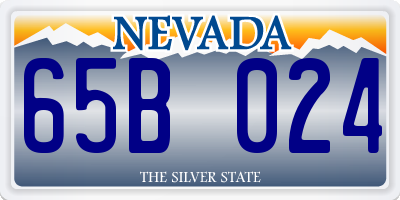 NV license plate 65B024